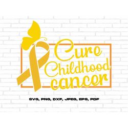childhood cancer awareness svg png, pediatric cancer awareness png, cure childhood cancer svg, gold ribbon svg cricut su