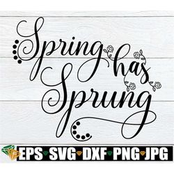 Spring Has Sprung, Spring svg, Spring Decor SVG, Cute Spring SVG, Easter svg, Cute Easter SVG, Spring Has Sprung svg, Cu