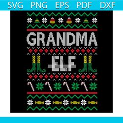 Grandma Elf Christmas Sweater Svg, Christmas Svg, Grandma Elf Sg, Elf Shoes Svg, Christmas Sweater Svg, Christmas Candy