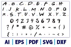 Friends Font, Friends Font Svg, Friends Font TTF, Font Svg Png Alphabet Letter, Number, Dots,Friends Font for Cricut