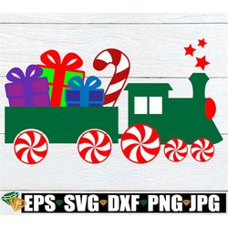 Train Pulling Gifts, Christmas svg, Cute Christmas svg, Christmas png, Kids Christmas svg, Cute Christmas png, Cut FIle,