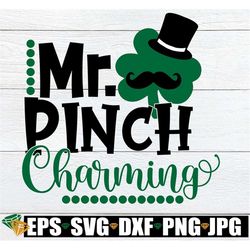 Mister Pinch Charming, Boys St. Patrick's Day, St. Patricks Day, Cute St. Patrick's Day, Printable Image for Iron On Tra