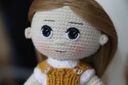 Crochet eyes doll amigurumi pattern PDF