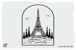 Eiffel Tower SVG Design