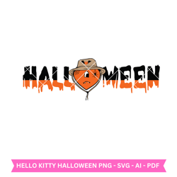 Hello Kitty Halloween Svg, Smiling Jack Svg, Nightmare Svg, Halloween Svg, Cricut, Silhouette Cut File