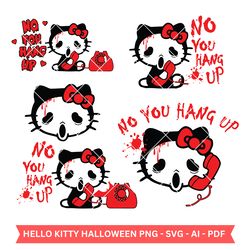 Hello Kitty Halloween Svg, Hello Boo, Nightmare Svg, Halloween Svg, Cricut, Silhouette Cut File