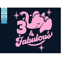 3rd Birthday svg, Girls 3rd Birthday svg, png Elephant 3 year old birthday svg cut files for cricut CNC and silhouette S