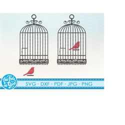 Birdcage svg cut file bird cage svg cricut cut files clipart for shirts, signs, posters. svg | png | dxf