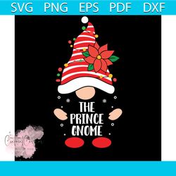 The Prince Gnome Svg, Christmas Svg, Gnome Svg, Christmas Princess Svg