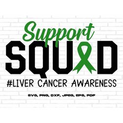 liver cancer awareness svg png, support squad svg, emerald green ribbon svg, liver cancer support svg cricut sublimation