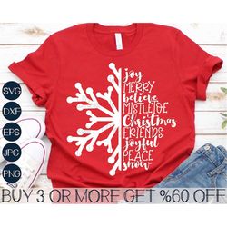 Christmas SVG, Snowflake SVG, Merry Christmas SVG, Christmas Shirt Svg, Winter Svg, Png, Svg File For Cricut, Sublimatio