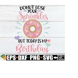 Donut Lose Your Sprinkles But Today Is My Birthday, Donut Theme Birthday, Girls Donut Theme Birthday, Toddler Girl Birth