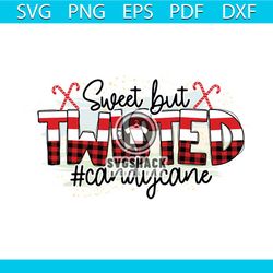 Sweet But Twisted Candy Cane Png, Christmas Png, Sweet Christmas Png