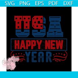 USA Happy New Year Svg, New Year Svg, USA Svg, Happy New Year Svg
