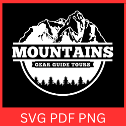 Rocky Mountains Svg, Skyline Svg, Mountains Adventure Club Logo Svg, Gear Guide Tours Logo Svg