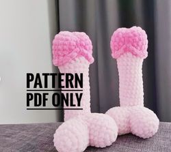 Crochet plushie penis  pattern, Funny crochet  pattern, Amigurumi pattern pdf, penis Pdf photo tutorial,
