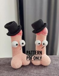 Crochet penises pattern, crochet pattern, Amigurumi pattern for beginner, Crochet boobs Pdf photo tutorial,