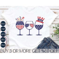 Wine Glass SVG, Funny 4th of July SVG, American Flag SVG, Patriotic Woman Svg, Png, Svg Files For Cricut, Sublimation De