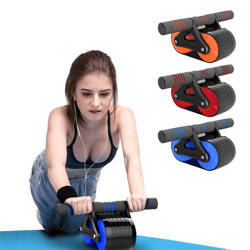 Double Wheel Abdominal Exerciser Women Men Automatic Rebound Wheel Roller Waist Trainer Gym Sports Home Exercise Device