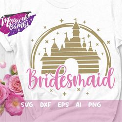 Bridesmaid Svg, Bride Mouse Svg, Bridesmaid Shirts, Bridal Party Svg, Bachelorette Svg, Bride Castle Svg, Mouse Ears Svg