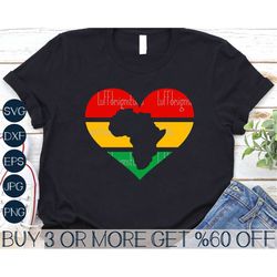Juneteenth SVG, Africa Heart SVG, Black History SVG, Black Girl Shirt Svg, Blm Png, Svg Files For Cricut, Sublimation De