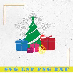 Christmas Tree SVG,Christmas Gif SVG, Merry Christmas SVG, Happy New Year SVG