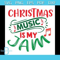 Christmas Music Is My Jam Svg, Christmas Svg, Christmas Music Svg