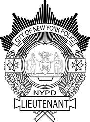 CITY OF NEW YORK POLICE LIEUTENANT BADGE VECTOR SVG EPS DXF PNG JPG FILE