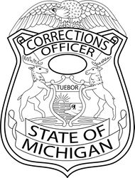 CORRECTIONS OFFICER STATE OF MICHIGAN BADGE VECTOR SVG DXF EPS PNG JPG FILE