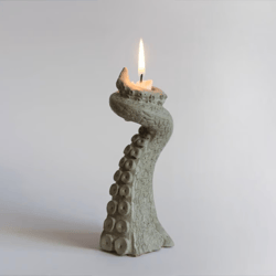 Concrete Octopus Candle Holder