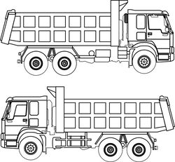 truck vector line art SVG DXF EPS PNG JPG FILE