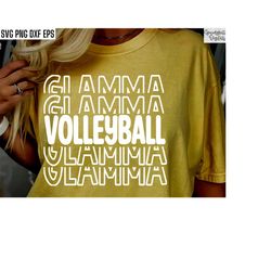 Volleyball Glamma | Volleyball Grandma Svgs | Vball Shirt Pngs | High School Volleyball Cut Files | Girls Volleyball Tsh