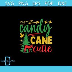 candy cane cutie svg, christmas svg, candy cane svg, pine tree svg