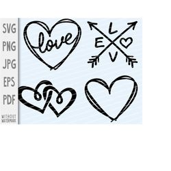 Love Heart svg bundle, Valentine svg heart SVG PNG, Valentines Day svg png, Valentine's Day, Cricut cut files png