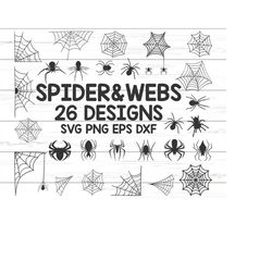 Spider SVG / Spider Web SVG / Insect SVG / Cobweb Svg / Halloween Svg / Clipart / Silhouette / Decal / Stencil/ Cut file