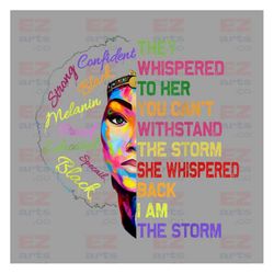 They Whispered to Her You Cannot Withstand The Storm She Whispered Back I Am The Storm PNG , Gift For Her, Motivational