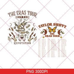 The Eras Tour Butterfly Vintage PNG Two-Sided, Swiftie Eras Tour PNG, The Eras Tour 2023 PNG, Swiftie PNG, Swiftie Merch