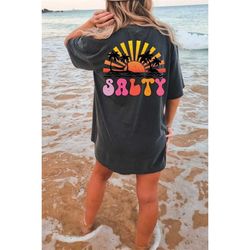 Stay Salty Tee, Summer Graphic Tee, BeachT-shirt, Boho Tee, Vintage Inspired Cotton T-shirt, Unisex Tee, Comfort Colors