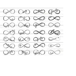 28 infinity svg / infinity symbol svg / family infinity/ love infinity / clipart / cricut / vinyl decal / silhouette