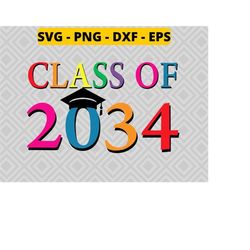 Class Of 2034 Pre-K svg, Graduate svg,Preschool Graduation svg,pre-k Back to school svg, Teacher svg png dxf eps