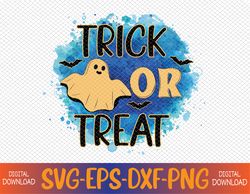 Trick Ghost Cute Leopard Halloween Harvest Treat Bat Svg, Eps, Png, Dxf, Digital Download