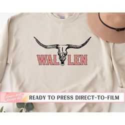 Wallen Longhorn, Country DTF Transfers, Ready to Press, T-shirt Transfers, Heat Transfer, Direct to Film, Morgan, Wallen