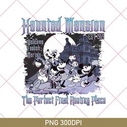 Vintage The Haunted Mansion PNG, Mickey and Friends Halloween PNG, Disney Spooky Season PNG, Disney Halloween Party PNG