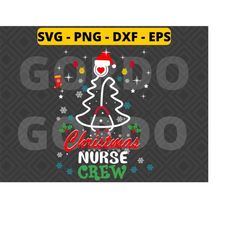 Nurse Crew Stethoscope christmas Tree svg png dxf eps, Nursing Christmas svg, stethoscope svg, christmas nurse svg