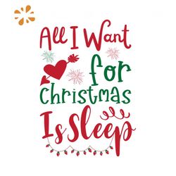All I Want For Christmas Is Sleep Svg, Christmas Svg, Christmas Is Sleep Svg