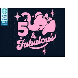 5th Birthday svg, Girls 5th Birthday svg, png Elephant 5 year old birthday svg cut files for cricut CNC and silhouette S