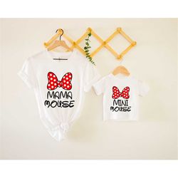 Mama Mouse Mini Mouse Matching shirt, Family matching shirt, family vacation shirt, parents and kids matching shirts, ma