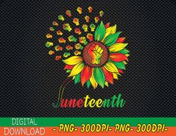 Cute Juneteenth Fist Sunflower Black African American PNG, Digital Download