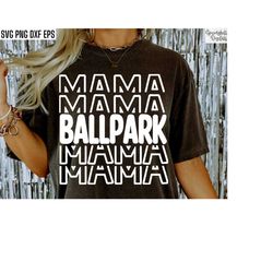 Ballpark Mama | Baseball Mom Svg | Baseball Family Pngs | High School Baseball | Baseball Game Cut Files | Baseball Seas