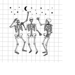 Dancing Skeletons Halloween Svg, Skeletons Halloween Svg, Skeletons Dancing Svg, Dancing Halloween Svg, Skeletons Svg